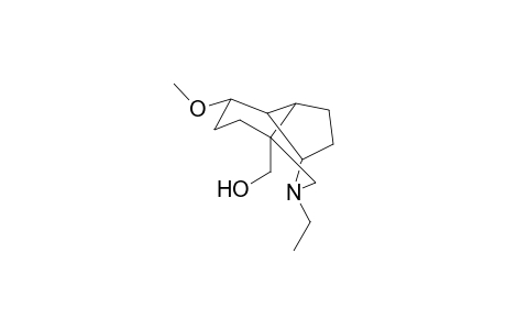 (1R*,4R*,7S*,8S*,9S*)-3-Aza-3-ethyl-1-hydroxymethyl-9-methoxytricyclo[5.4.0.0(4,8)]undecane