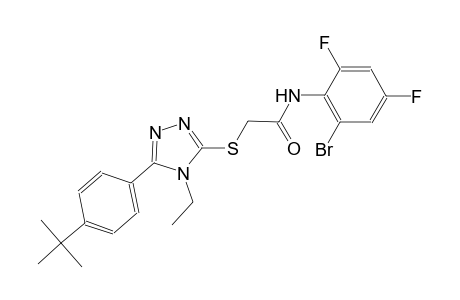 N-(2-bromo-4,6-difluorophenyl)-2-{[5-(4-tert-butylphenyl)-4-ethyl-4H-1,2,4-triazol-3-yl]sulfanyl}acetamide