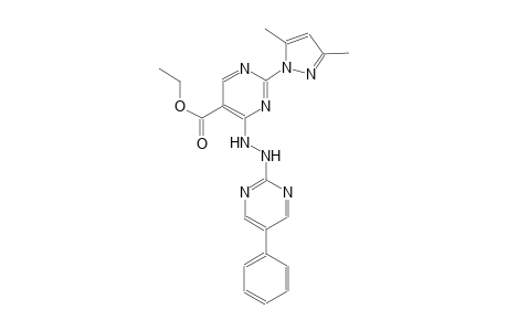 ethyl 2-(3,5-dimethyl-1H-pyrazol-1-yl)-4-[2-(5-phenyl-2-pyrimidinyl)hydrazino]-5-pyrimidinecarboxylate