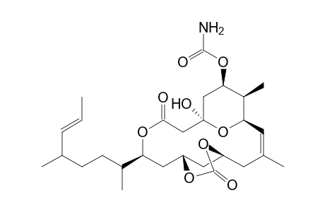 (1R*,5S*,7S*,9S*,13R*,14R*,15R*,11Z)-5-[1',4'-Dimethyl-(E)-hept-5'-enyl]-7,9-(2"-carbonyl-1",3'-dioxy)-1-hydroxy-11,14-dimethyl-3-oxo-4,17-dioxabicyclo[11.3.1]heptadec-11-en-15-yl carbamate