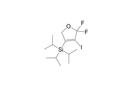 2,2-Difluoro-3-iodo-4-(triisopropylsilyl)-2,5-dihydrofuran