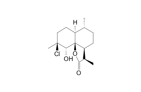 3-Chloro-3,7,11-trimethyl 2-hyoxy-13-oxatricyclo[8.3.0.0(1,6)]tridecan-12-one