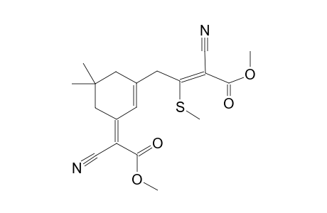 (Z)-2-cyano-4-[(3Z)-3-(1-cyano-2-keto-2-methoxy-ethylidene)-5,5-dimethyl-1-cyclohexenyl]-3-(methylthio)but-2-enoic acid methyl ester