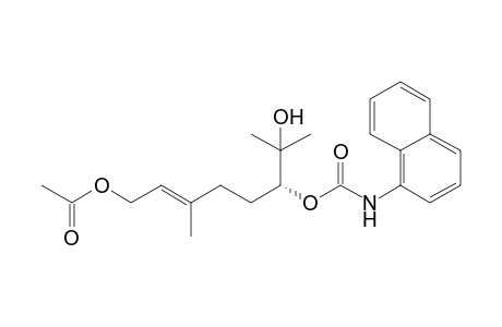Acetic acid (R)-7-hydroxy-3,7-dimethyl-6-(naphthalen-1-ylcarbamoyloxy)oct-2-enyl ester