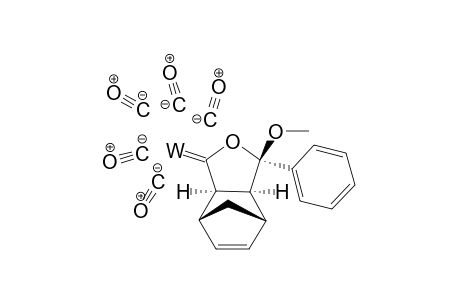 (1RS,2RS,5SR,6SR,7SR)-Pentacarbonyl-[5-methoxy-5-phenyl-4-oxatricycl[5.2.1.0(2,6)]dec-8-en-3-ylidene] tungsten (0)