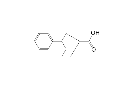 cyclopentanecarboxylic acid, 2,2,3-trimethyl-4-phenyl-