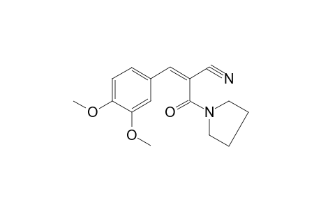 Propennitrile, 3-(3,4-dimethoxyphenyl)-2-(1-pyrrolidinylcarbonyl)-
