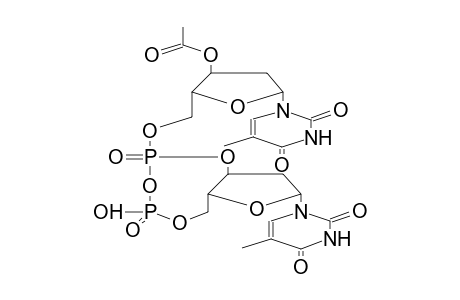 DEOXYTHYMIDINE-3',5'-(3'-O-ACETYLDEOXYTHYMIDIN-5'-YL)CYCLOPYROPHOSPHATE (DIASTEREOMER 1)