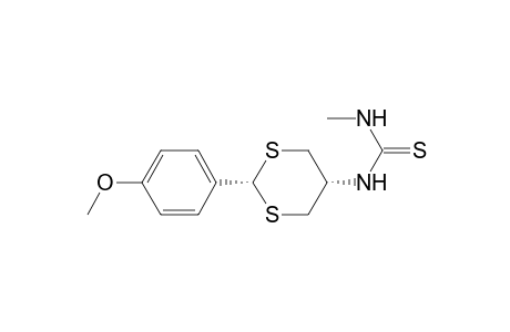 Thiourea, N-[2-(4-methoxyphenyl)-1,3-dithian-5-yl]-N'-methyl-, cis-