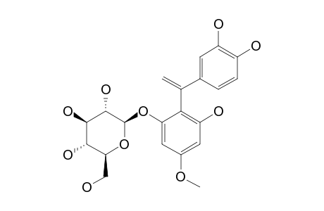 3-O-BETA-D-GLUCOPYRANOSYL-1,3',4'-TRIHYDROXY-5-METHOXY-ALPHA-PHENYLSTYRENE