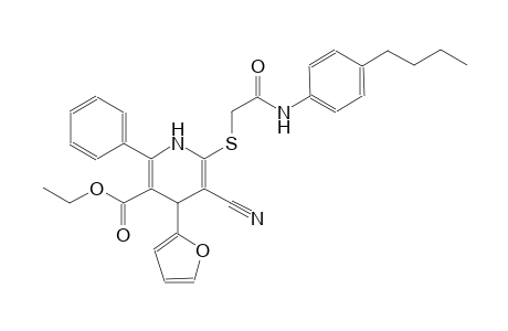 ethyl 6-{[2-(4-butylanilino)-2-oxoethyl]sulfanyl}-5-cyano-4-(2-furyl)-2-phenyl-1,4-dihydro-3-pyridinecarboxylate