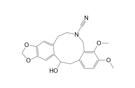 14-hydroxy-3,4-dimethoxy-5,6,7,8,14,15-hexahydrobenzo[e][1,3]dioxolo[4,5-k][3]benzazecine-6-carbonitrile