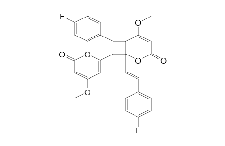 2-Oxabicyclo[4.2.0]oct-4-en-3-one, rel-(1R,6S,7S,8S)-5-methoxy-8-(4-methoxy-2-oxo-2H-pyran-6-yl)-7-(4-fluorophenyl)-1-[(E)-2-(4-fluorophenyl)ethenyl]-