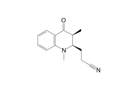 syn-3-(1,3-Dimethyl-4-oxo-1,2,3,4-tetrahydroquinolin-2-yl)propanenitrile