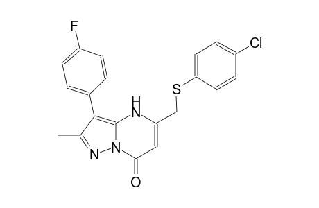 pyrazolo[1,5-a]pyrimidin-7(4H)-one, 5-[[(4-chlorophenyl)thio]methyl]-3-(4-fluorophenyl)-2-methyl-