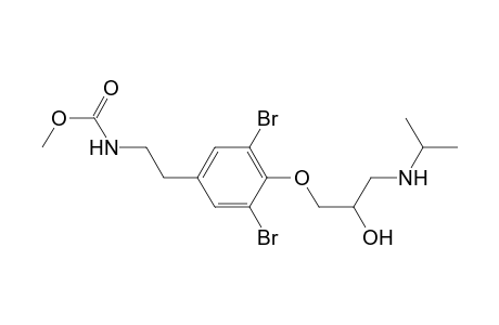 Carbamic acid, [2-[3,5-dibromo-4-[2-hydroxy-3-[(1-methylethyl)amino]propoxy]phenyl]e thyl]-, methyl ester
