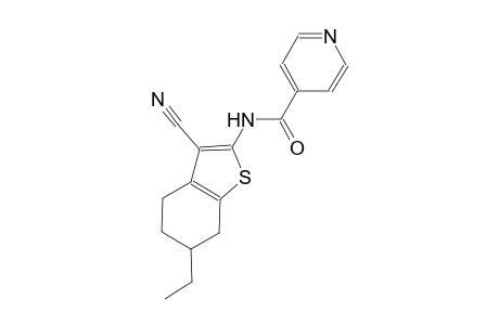 N-(3-cyano-6-ethyl-4,5,6,7-tetrahydro-1-benzothien-2-yl)isonicotinamide