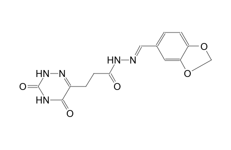 1,2,4-triazine-6-propanoic acid, 2,3,4,5-tetrahydro-3,5-dioxo-, 2-[(E)-1,3-benzodioxol-5-ylmethylidene]hydrazide