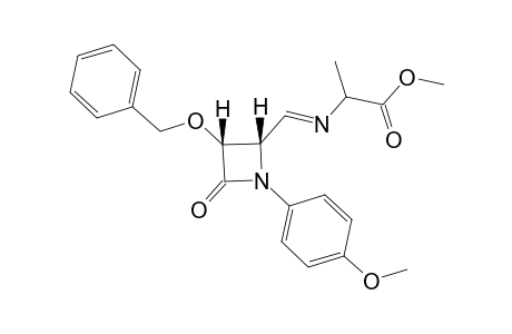 (+)-cis-1-(p-Methoxyphenyl)-3-benzyloxy-4-[1-(methoxycarbonyl)ethyliminomethyl]azetidin-2-one