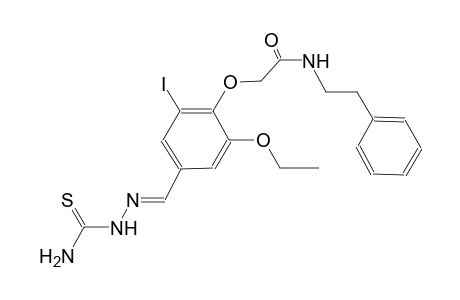 2-(4-{(E)-[(aminocarbothioyl)hydrazono]methyl}-2-ethoxy-6-iodophenoxy)-N-(2-phenylethyl)acetamide