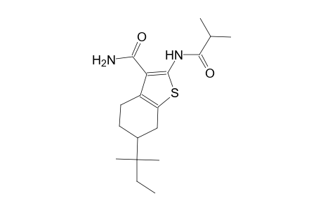 2-(isobutyrylamino)-6-tert-pentyl-4,5,6,7-tetrahydro-1-benzothiophene-3-carboxamide