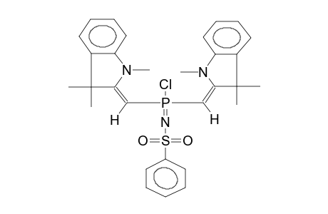 BIS(1,3,3-TRIMETHYLINDOLIN-2-YLIDENEMETHYL)PHENYLSULPHONYLIMINOCHLOROPHOSPHINE (ISOMER MIXTURE)