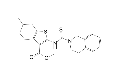 methyl 2-[(3,4-dihydro-2(1H)-isoquinolinylcarbothioyl)amino]-6-methyl-4,5,6,7-tetrahydro-1-benzothiophene-3-carboxylate