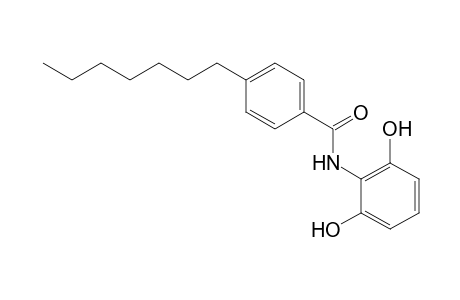 Benzamide, N-(2,6-dihydroxyphenyl)-4-heptyl-
