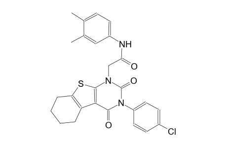 2-(3-(4-chlorophenyl)-2,4-dioxo-3,4,5,6,7,8-hexahydro[1]benzothieno[2,3-d]pyrimidin-1(2H)-yl)-N-(3,4-dimethylphenyl)acetamide