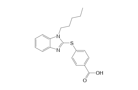 4-[(1-Pentyl-1H-benzo[d]imidazol-2-yl)sulfanyl]benzoic acid