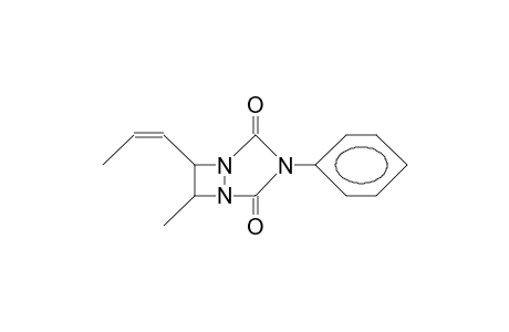 cis-7-Methyl-6-(cis-1-propenyl)-2-phenyl-1,3,5-triaza-bicyclo(3.2.0)hepta-2,4-diene