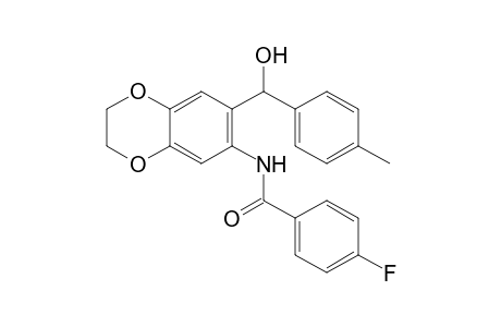 4-Fluoro-N-{7-[hydroxy(4-methylphenyl)methyl]-2,3-dihydro-1,4-benzodioxin-6-yl}benzamide
