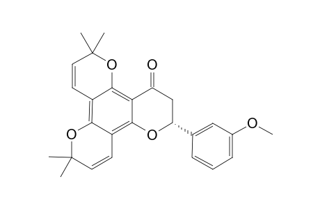 2-(3-METHOXYPHENYL)-6,6,10,10-TETRAMETHYL-2,3-DIHYDRO-6H,10H-DIPYRANO-[2,3-F;2',3'-H]-CHROMEN-4-ONE