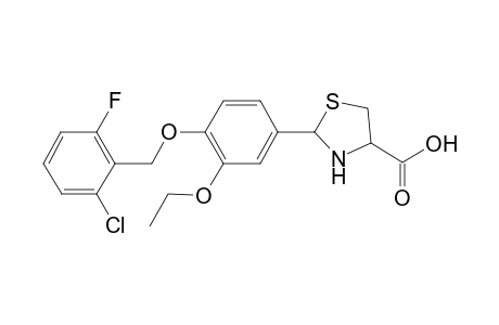 2-[4-[(2-chloranyl-6-fluoranyl-phenyl)methoxy]-3-ethoxy-phenyl]-1,3-thiazolidine-4-carboxylic acid