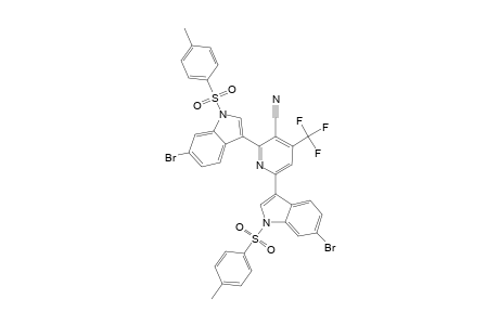 3-CYANO-4-TRIFLUOROMETHYL-2,6-BIS-[3'-(N-TOLUENESULFONYL-6'-BROMOINDOLYL)]-PYRIDINE