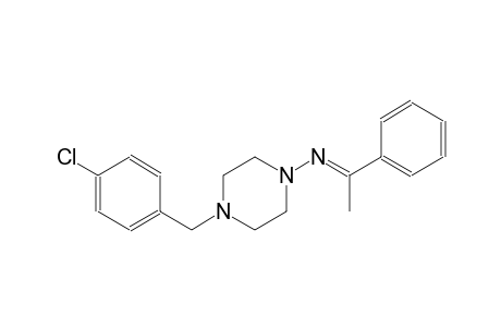 1-piperazinamine, 4-[(4-chlorophenyl)methyl]-N-[(E)-1-phenylethylidene]-