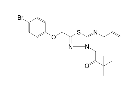 1-((2E)-5-[(4-bromophenoxy)methyl]-2-[(E)-2-propenylimino]-1,3,4-thiadiazol-3(2H)-yl)-3,3-dimethyl-2-butanone