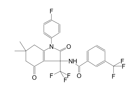 N-[1-(4-fluorophenyl)-6,6-dimethyl-2,4-dioxo-3-(trifluoromethyl)-2,3,4,5,6,7-hexahydro-1H-indol-3-yl]-3-(trifluoromethyl)benzamide