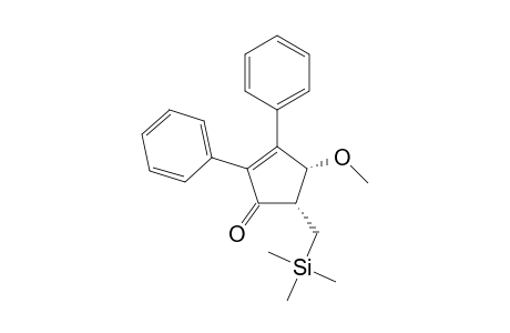 cis-4-Methoxy-2,3-diphenyl-5-(trimethylsilylmethyl)cyclopent-2-en-1-one