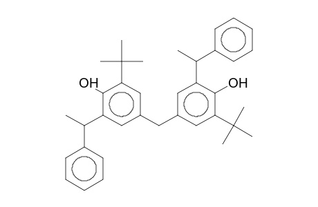 2-tert-Butyl-4-[3-tert-butyl-4-hydroxy-5-(1-phenylethyl)benzyl]-6-(1-phenylethyl)phenol