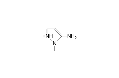 5-Amino-1-methyl-2-pyrazolium cation