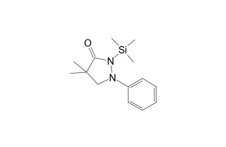 3-Pyrazolidinone, 4,4-dimethyl-1-phenyl-2-(trimethylsilyl)-
