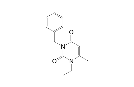 1-Ethyl-6-methyl-3-(phenylmethyl)pyrimidine-2,4-dione