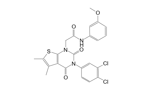 2-(3-(3,4-dichlorophenyl)-5,6-dimethyl-2,4-dioxo-3,4-dihydrothieno[2,3-d]pyrimidin-1(2H)-yl)-N-(3-methoxyphenyl)acetamide