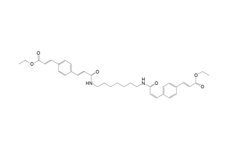 2-Propenoic acid, 3-[4-[3-[[7-[[3-[4-[3-ethoxy-3-oxo-1-propen-1-yl]phenyl]-1-oxo-2-propen-1-yl]amino]heptyl]amino]-3-oxo-1-propen-1-yl]phenyl]-, ethyl ester