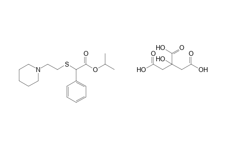 [(2-piperidinoethyl)thio]phenylacetic acid, isopropyl ester, citrate (1:1) (salt)