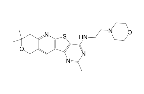 8H-pyrano[3'',4'':5',6']pyrido[3',2':4,5]thieno[3,2-d]pyrimidin-4-amine, 7,10-dihydro-2,8,8-trimethyl-N-[2-(4-morpholinyl)ethyl]-