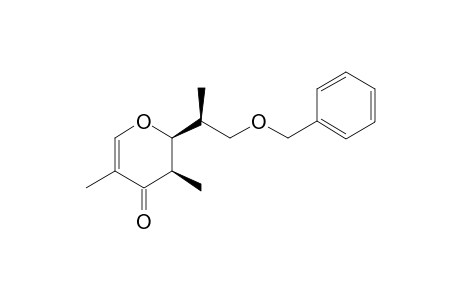(2S,3R)-2-[(1S)-2-benzoxy-1-methyl-ethyl]-3,5-dimethyl-2,3-dihydropyran-4-one