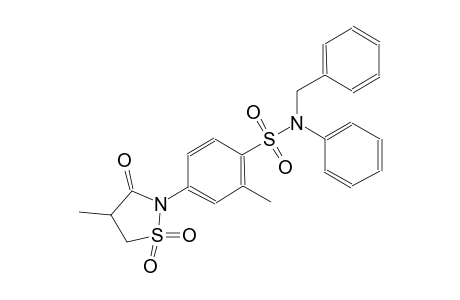 benzenesulfonamide, 2-methyl-4-(4-methyl-1,1-dioxido-3-oxo-2-isothiazolidinyl)-N-phenyl-N-(phenylmethyl)-