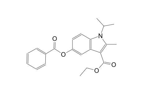 1H-indole-3-carboxylic acid, 5-(benzoyloxy)-2-methyl-1-(1-methylethyl)-, ethyl ester